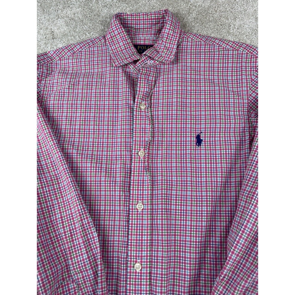 Ralph Lauren Multi-Color Plaid Button-Down Long Sleeve Shirt Pony Logo Size S